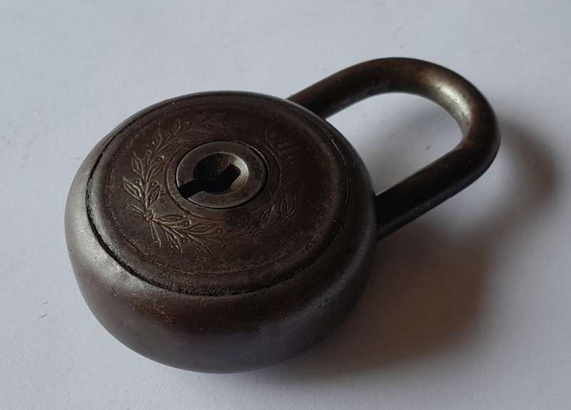 Rare Antique German SUL Padlock.  No Key.  8 x 5cm.