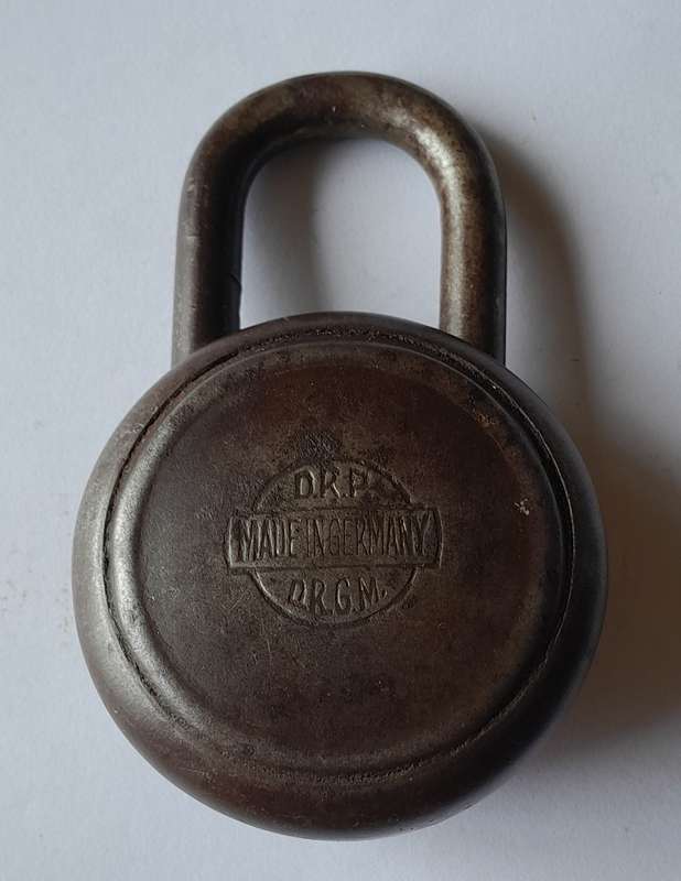 Rare Antique German SUL Padlock.  No Key.  8 x 5cm.