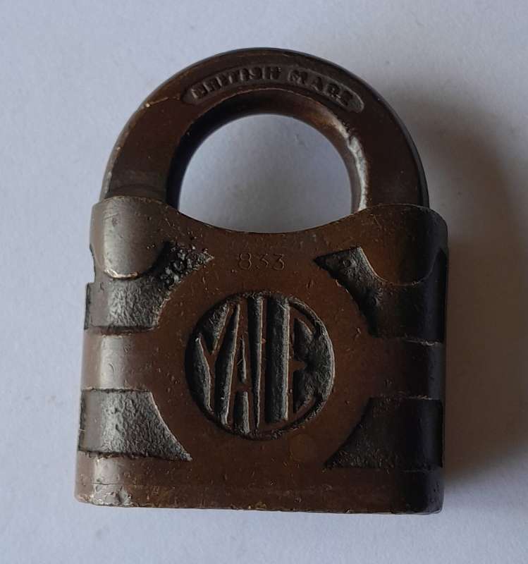 Antique Yale Padlock.  No Key.  5 x 4cm.