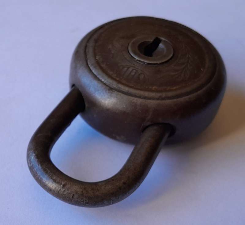 Rare Antique German SUL Padlock.  No Key.  8 x 5cm.