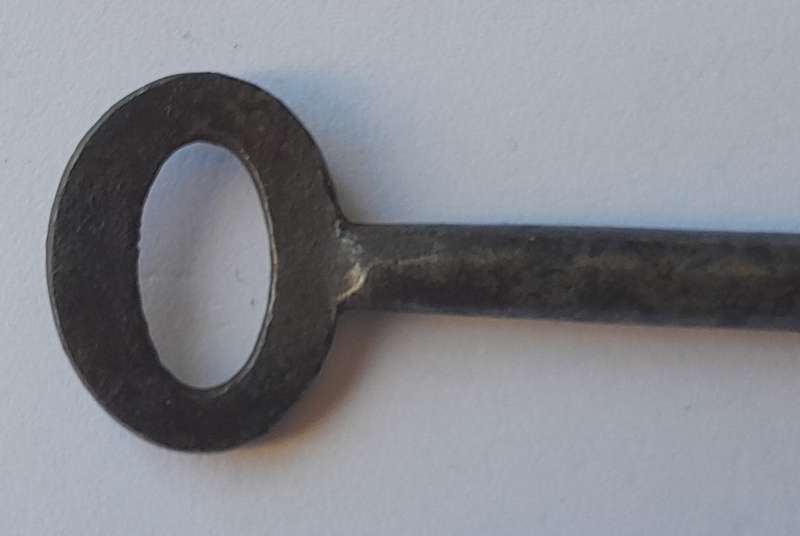 Large Antique Cast Iron Key.  9cm.