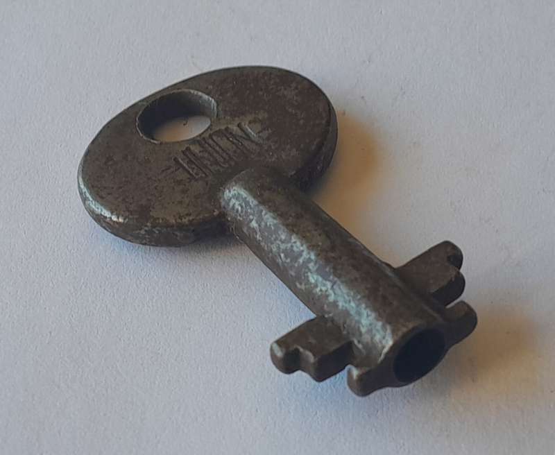Antique Union Padlock Key.  3.8cm.