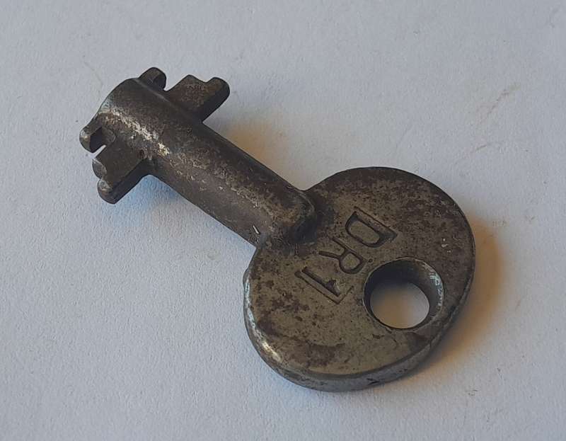 Antique Union Padlock Key.  3.8cm.