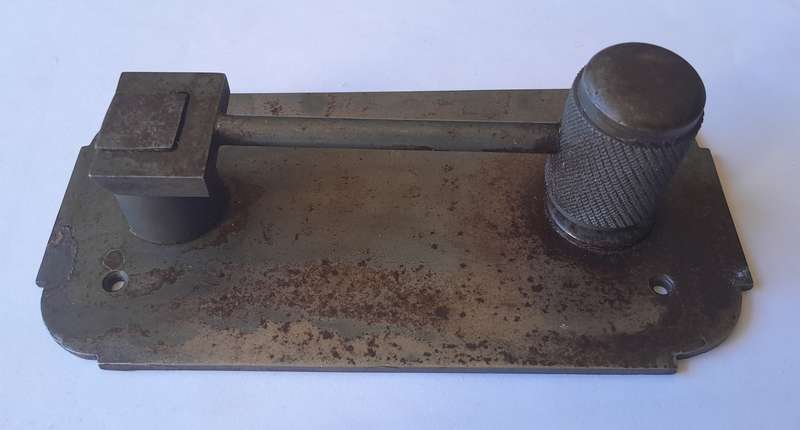 Unusual Vintage Cast Iron Hammer Door Knocker By C. Schutte.  15.2 x 7.6cm.