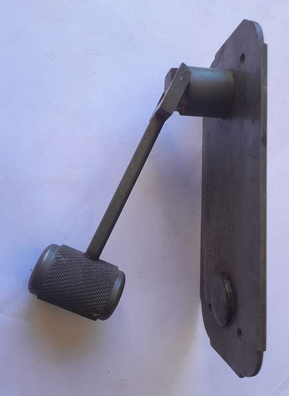 Unusual Vintage Cast Iron Hammer Door Knocker By C. Schutte.  15.2 x 7.6cm.