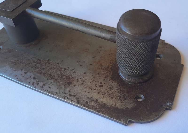 Unusual Vintage Cast Iron Hammer Door Knocker By C. Schutte.  15.2 x 7.6cm.