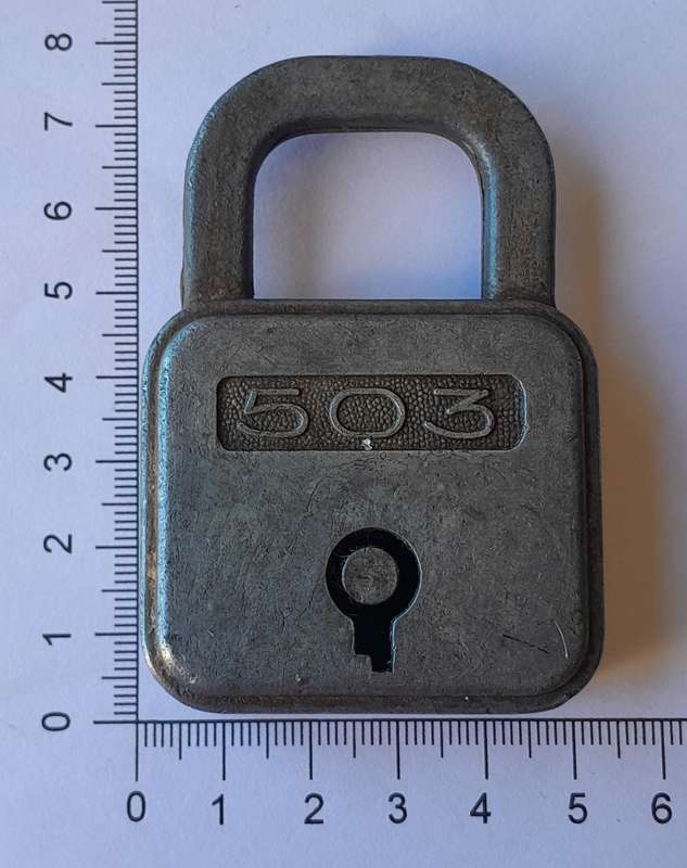 Vintage large 503 Padlock.  No Key.  7 x 5cm