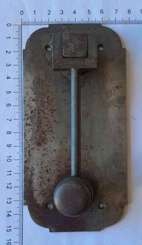 Unusual Vintage Cast Iron Hammer Door Knocker By C. Schutte.  15.2 x 7.6cm.