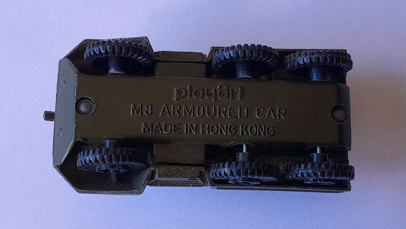 1970's Playart Die Cast US Army M8 Armoured Car. 6.5cm.