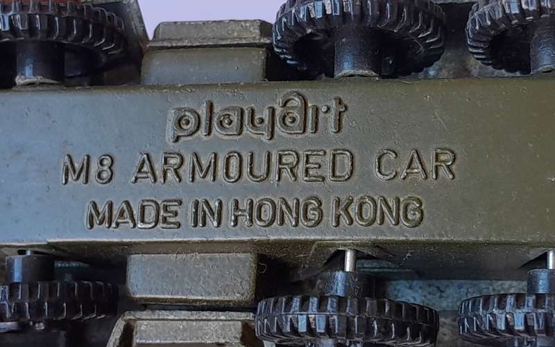 1970's Playart Die Cast US Army M8 Armoured Car. 6.5cm.