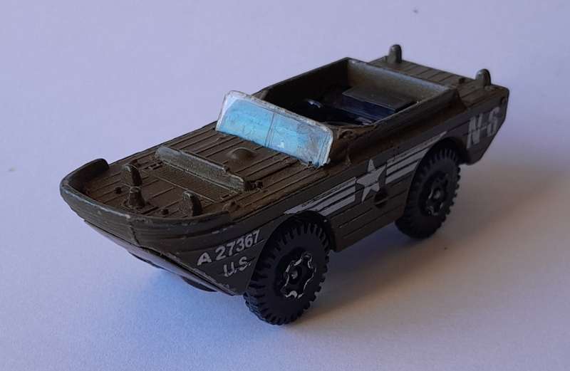 1970's Playart Die Cast US Army Amphibian Jeep. 7cm.