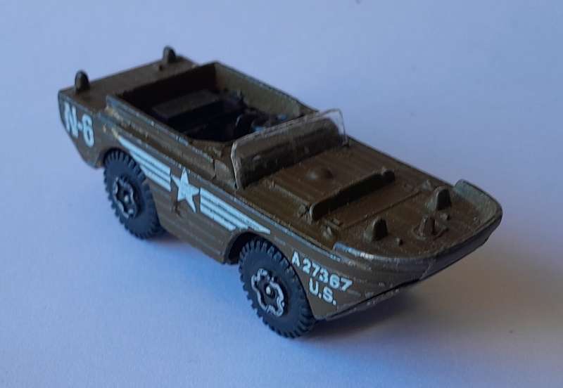 1970's Playart Die Cast US Army Amphibian Jeep. 7cm.