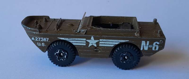 1970's Playart Die Cast US Army Amphibian Jeep. 7cm.