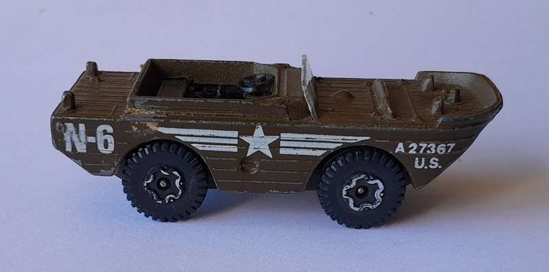 1970's Playart Die Cast US Army Amphibian Jeep. 7cm.