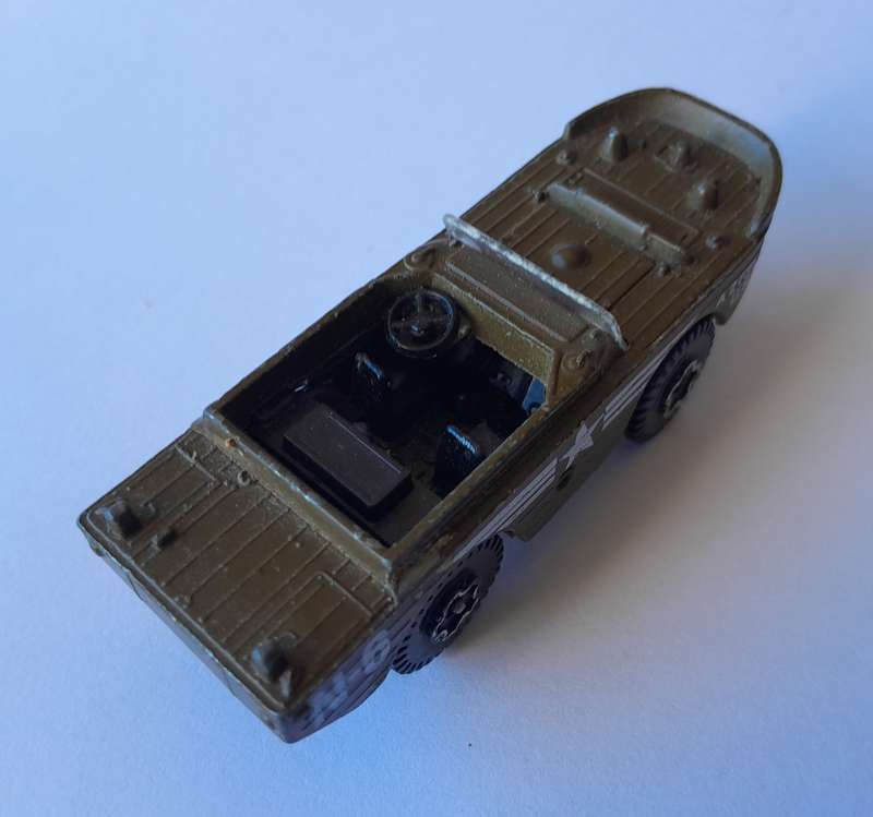 1970's Playart Die Cast US Army Amphibian Jeep. 7cm.