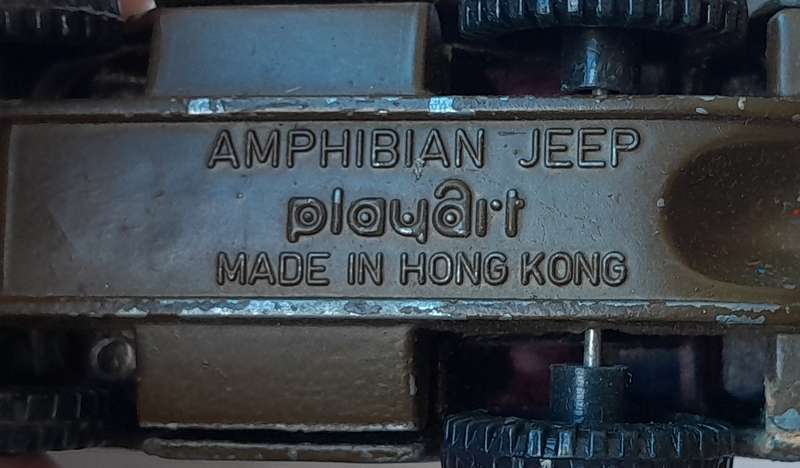 1970's Playart Die Cast US Army Amphibian Jeep. 7cm.