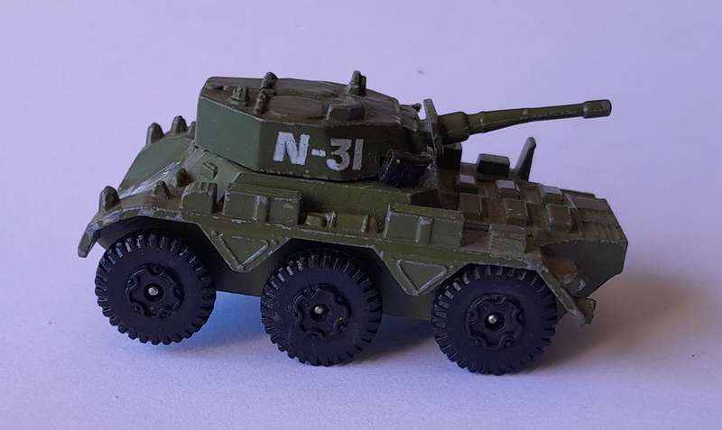 1970's Playart Die Cast Saladin MK II.  6cm.