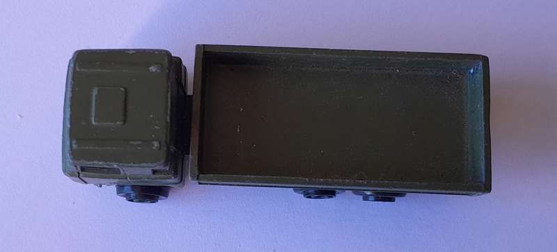 1970's Playart Die Cast Army Flatbed Truck. 7.2cm.