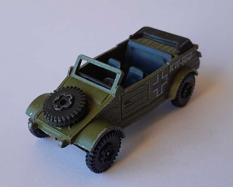 1970's Playart Die Cast WW2 German Kubelwagen. 7cm.