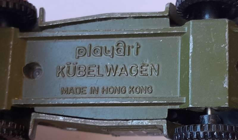 1970's Playart Die Cast WW2 German Kubelwagen. 7cm.