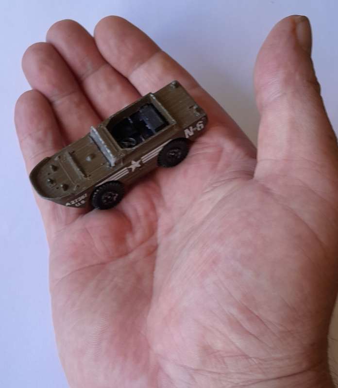 1970's Playart Die Cast US Army Amphibian Jeep. 7cm.