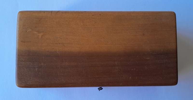 Boer War 1902 Bermuda POW Hand Carved Box.  11.3 x 5.7 x 4.6cm.