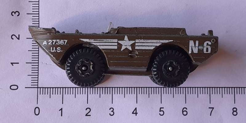 1970's Playart Die Cast US Army Amphibian Jeep. 7cm.