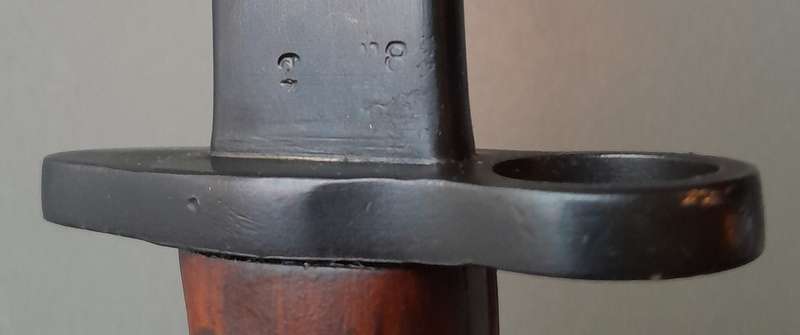 South African Police Pattern 1907 Parkerized Bayonet With Scabbard.