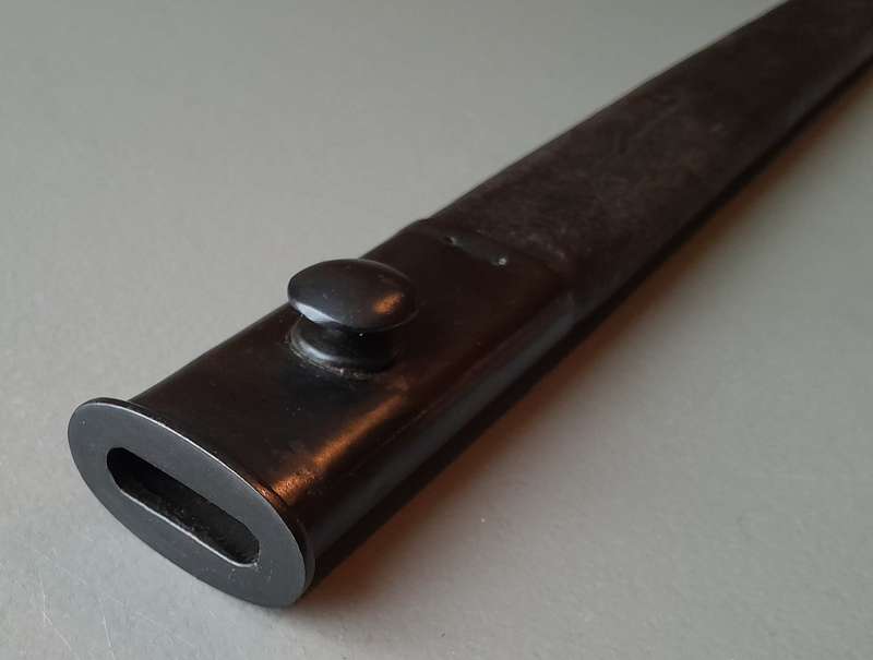 South African Police Pattern 1907 Parkerized Bayonet With Scabbard.