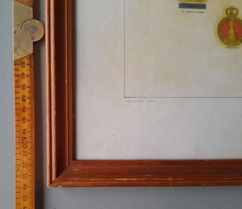 WW2 SA 6th Armoured Division Framed Map. Signed By Field Marshal Montgomery. 64 x 54cm.