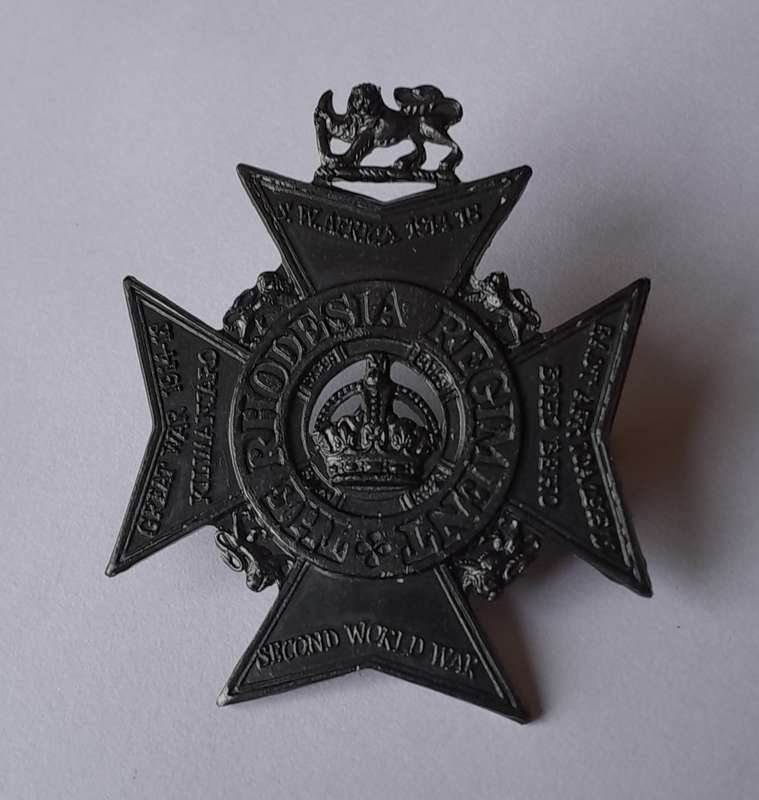 Rhodesian Regiment Cap Badge.  Lugs Intact.