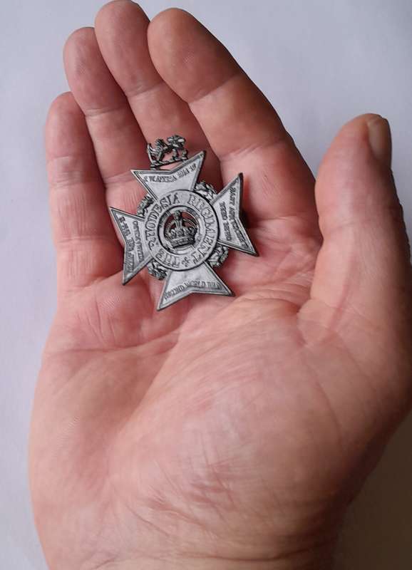 Rhodesian Regiment Cap Badge.  Lugs Intact.