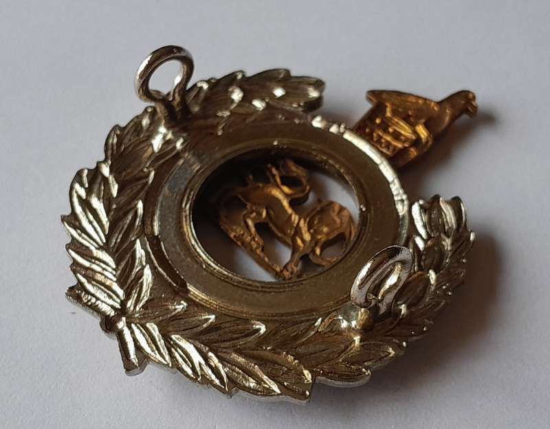 Rhodesian Corps of Engineers Cap Badge.  Lugs Intact.