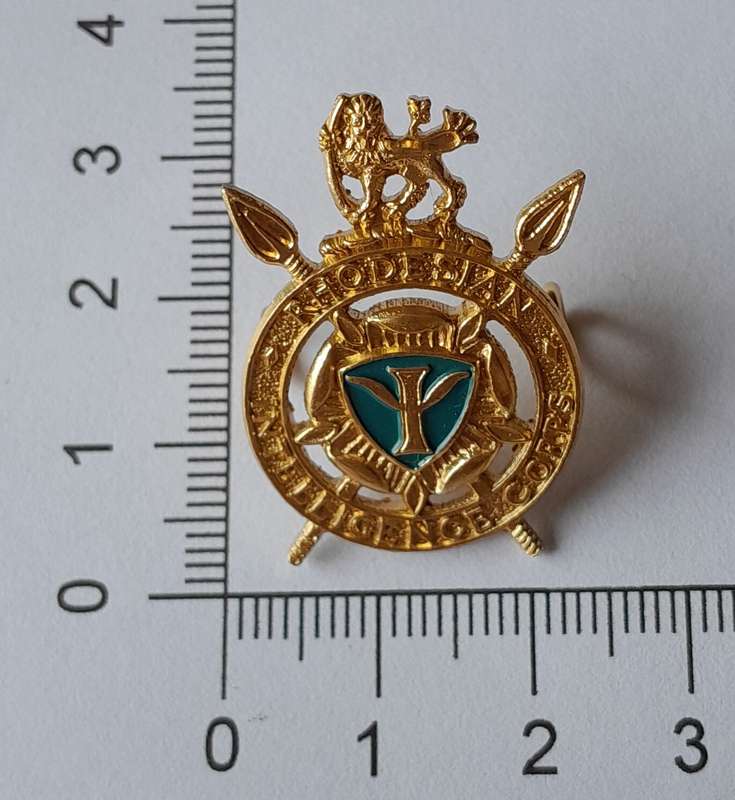 Rhodesian Intelligence Corps Badge.  Lugs Intact.