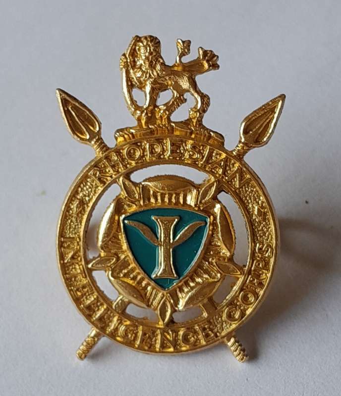 Rhodesian Intelligence Corps Badge.  Lugs Intact.