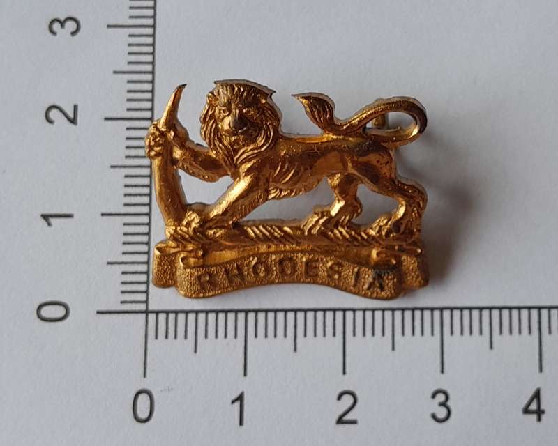 Rhodesian Army Badge.  Lugs Intact.
