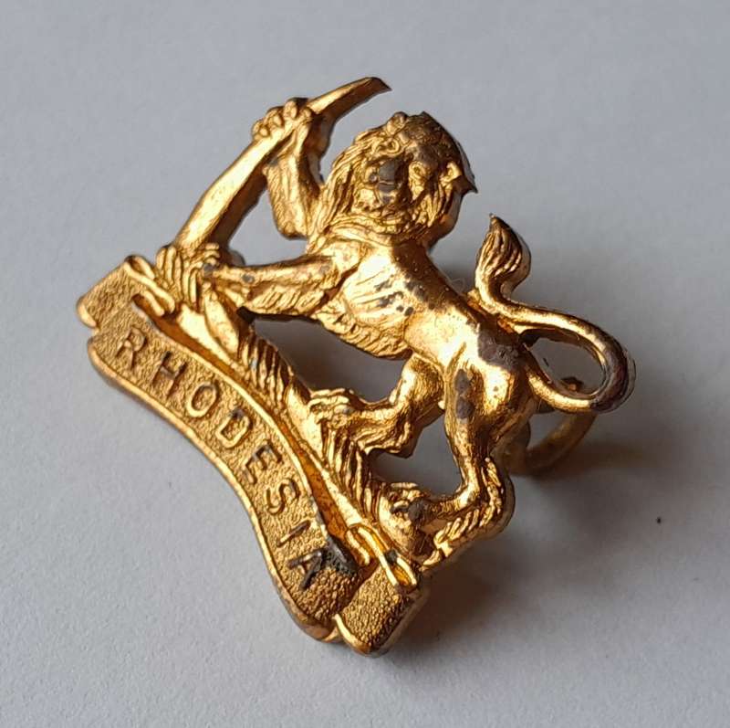 Rhodesian Army Badge.  Lugs Intact.