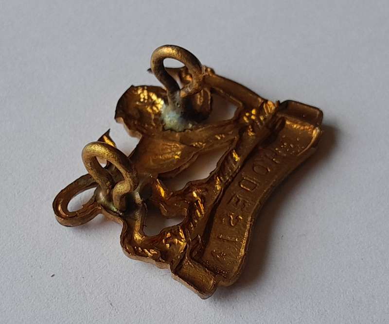 Rhodesian Army Badge.  Lugs Intact.