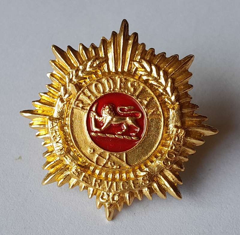 Rhodesian Army Services Badge.  Lugs Intact.