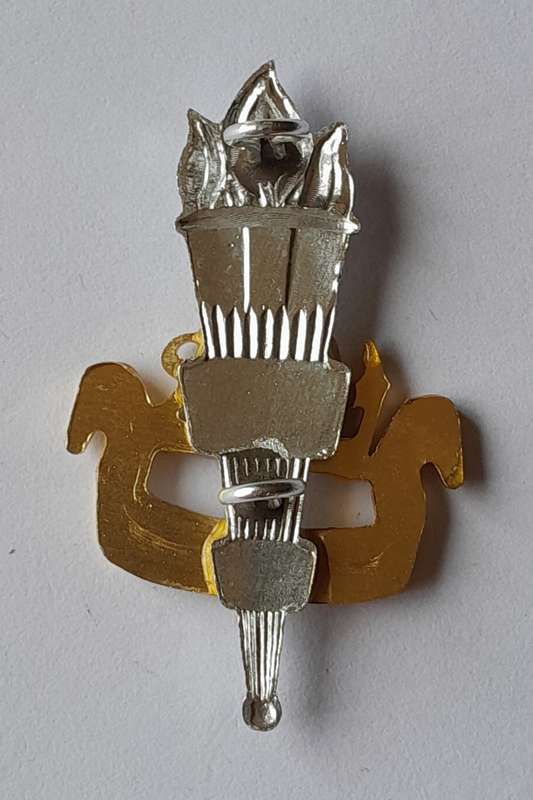 Rhodesian Army Education Corps Cap Badge.  Lugs Intact.