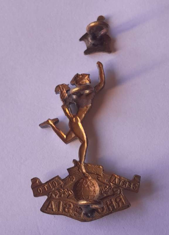 Rhodesian Corps of Signals Beret Badge.  Lugs Intact.
