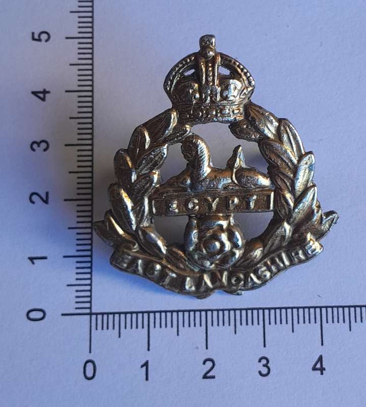 Early East Lancashire Cap Badge.  Lugs Intact.