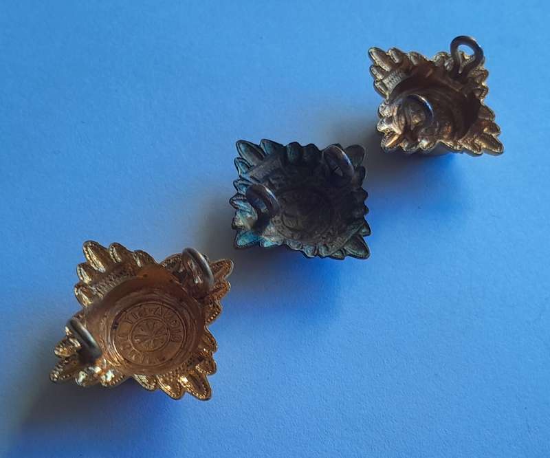 Early Collection of Rank Pips.  All Lugs Intact.