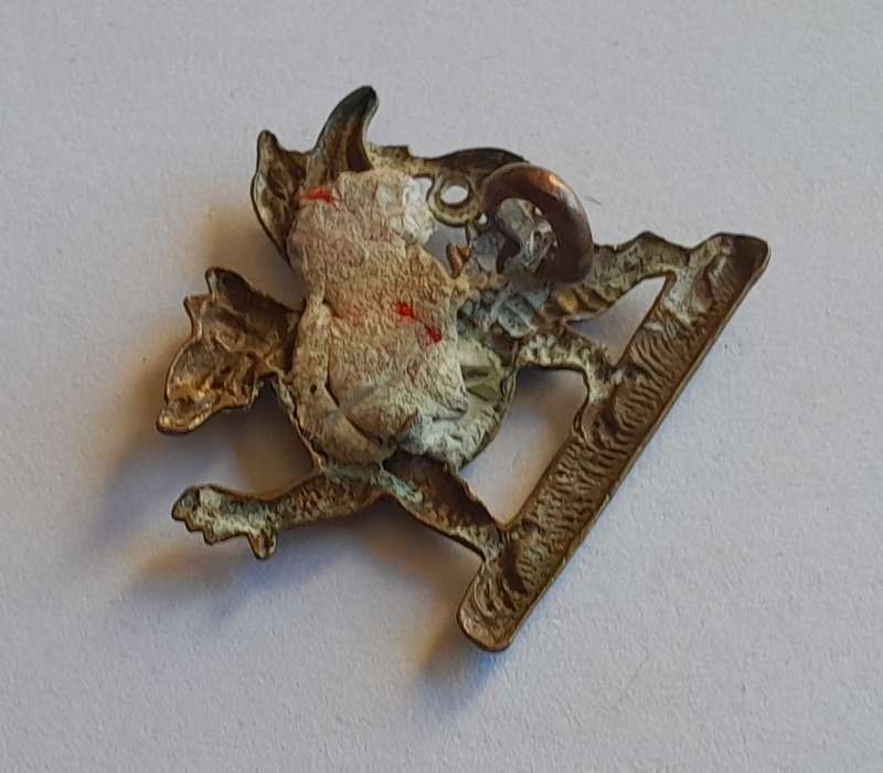 British Army Collar Badge.  1 Lug Intact.