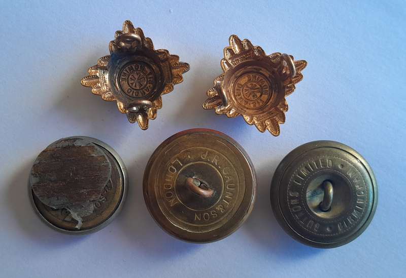 Early Collection British Army Buttons and Rank Pips.