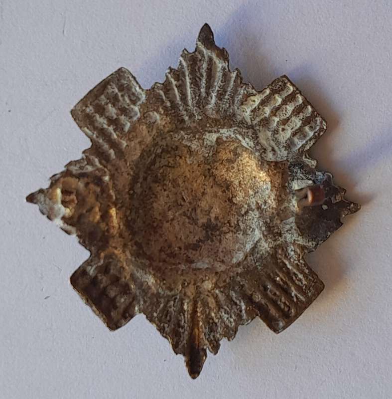 WW2 Scots Guards Badge.  1 Lug Intact..
