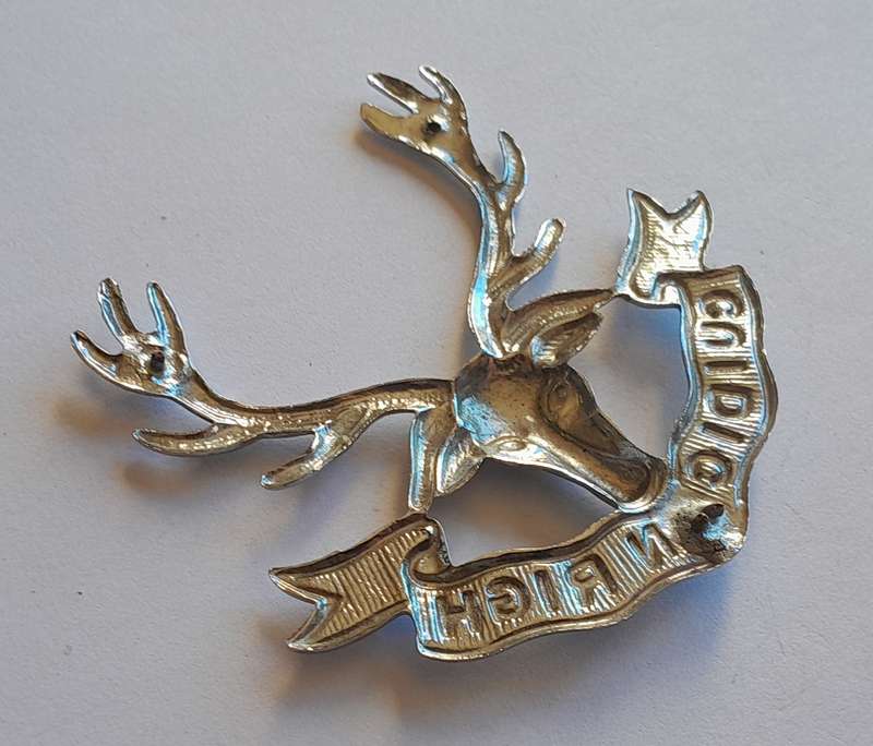 British Army Seaforth Highlanders Cap Badge.  No Lugs.