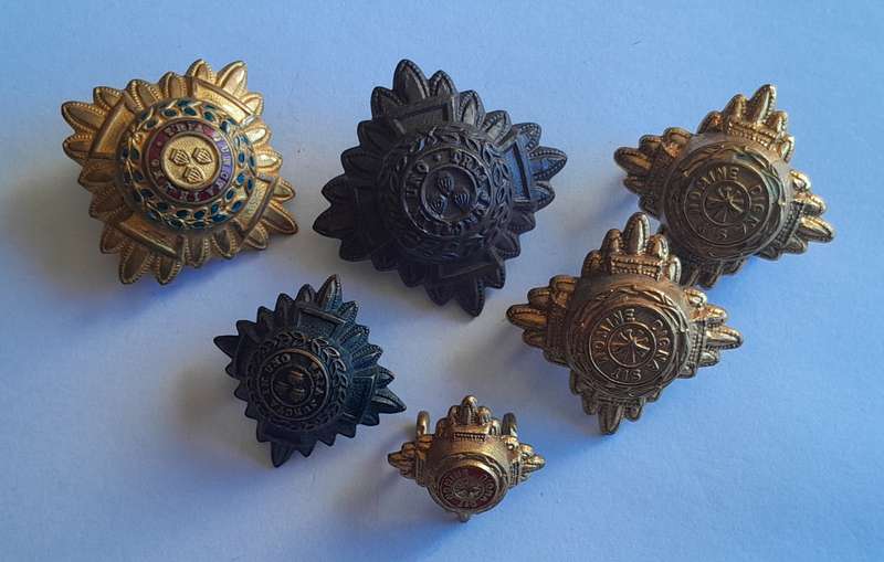 Collection Early British Army Rank Pips.  All Lugs Intact.
