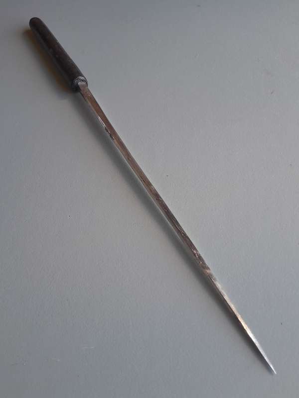Rare WW2 U.S. Army Officer's Swagger Stick Dagger.  Leather And Steel.