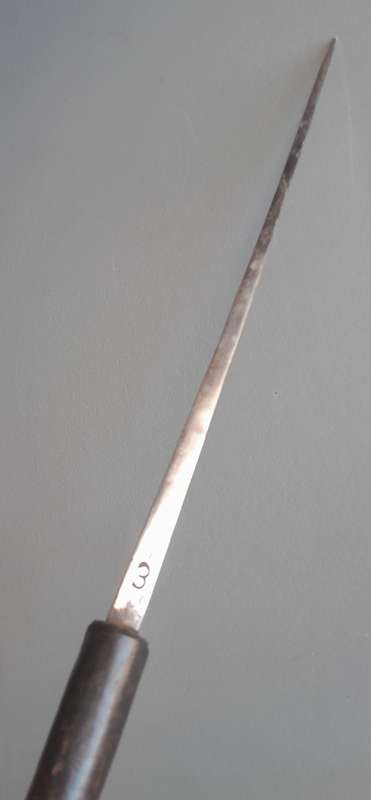 Rare WW2 U.S. Army Officer's Swagger Stick Dagger.  Leather And Steel.